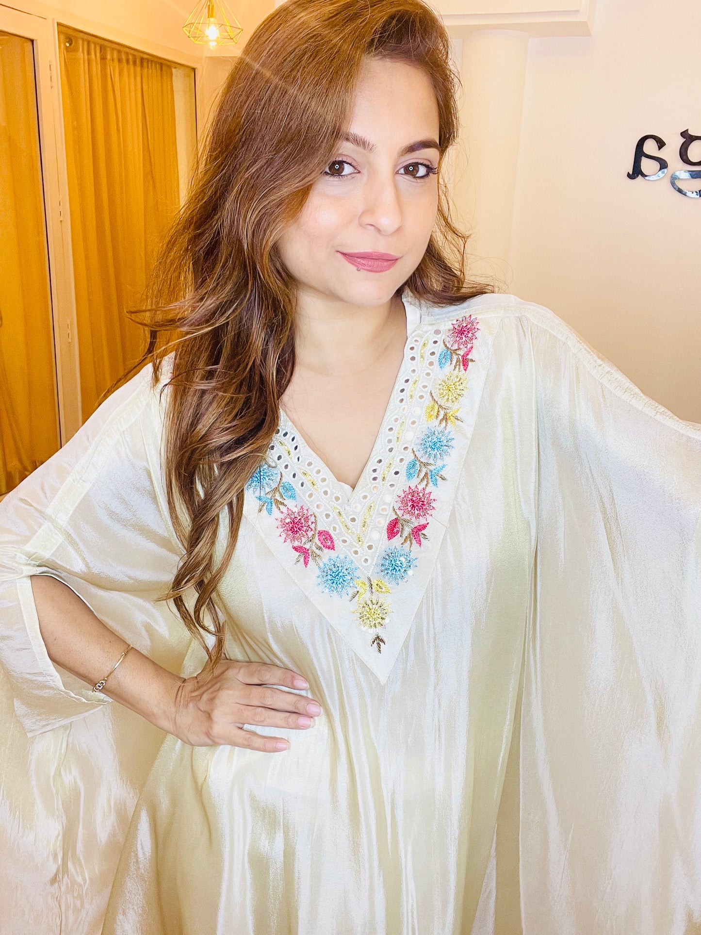 Ivory Neyah Kaftan Set