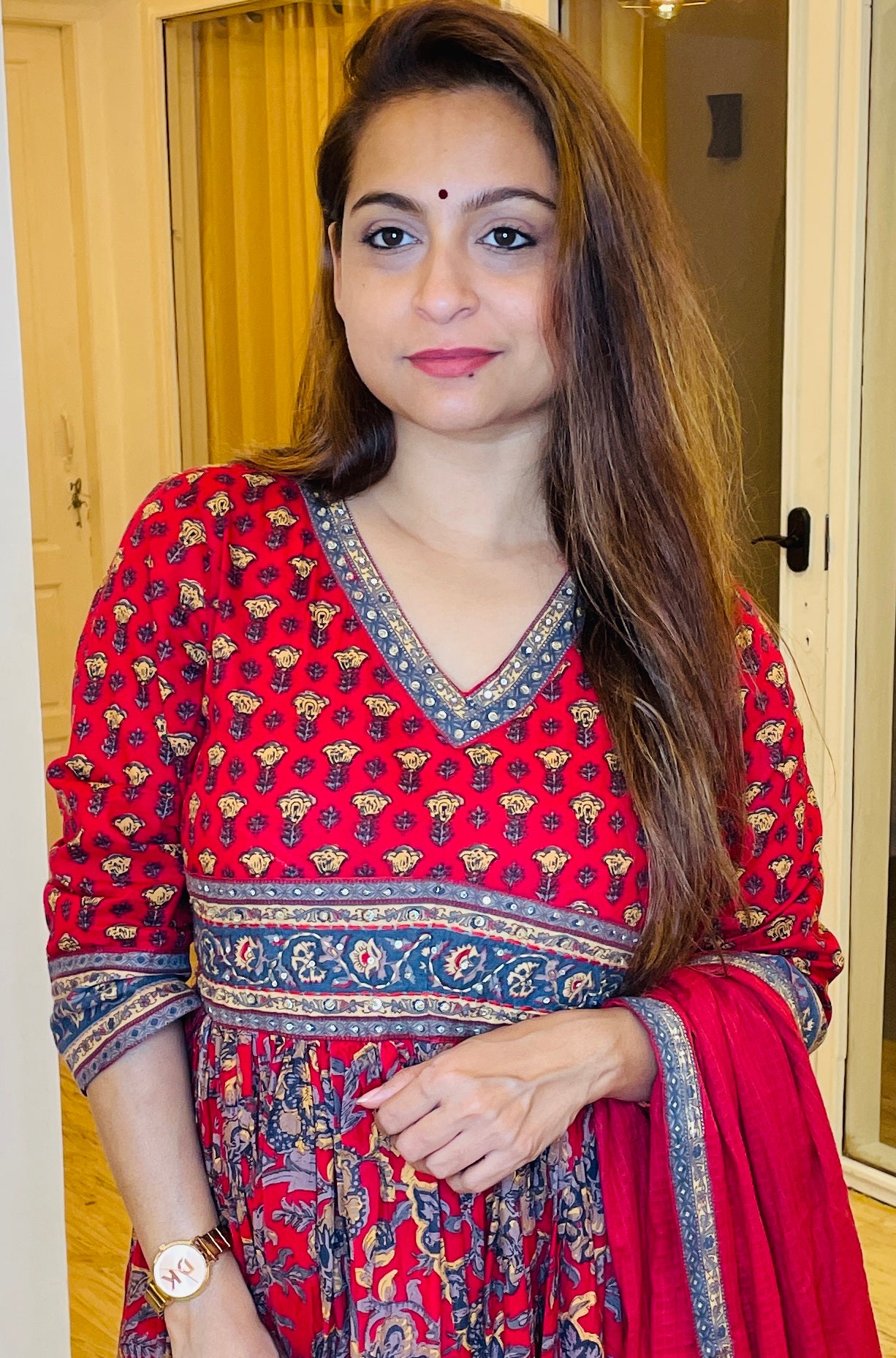 Red Anarkali