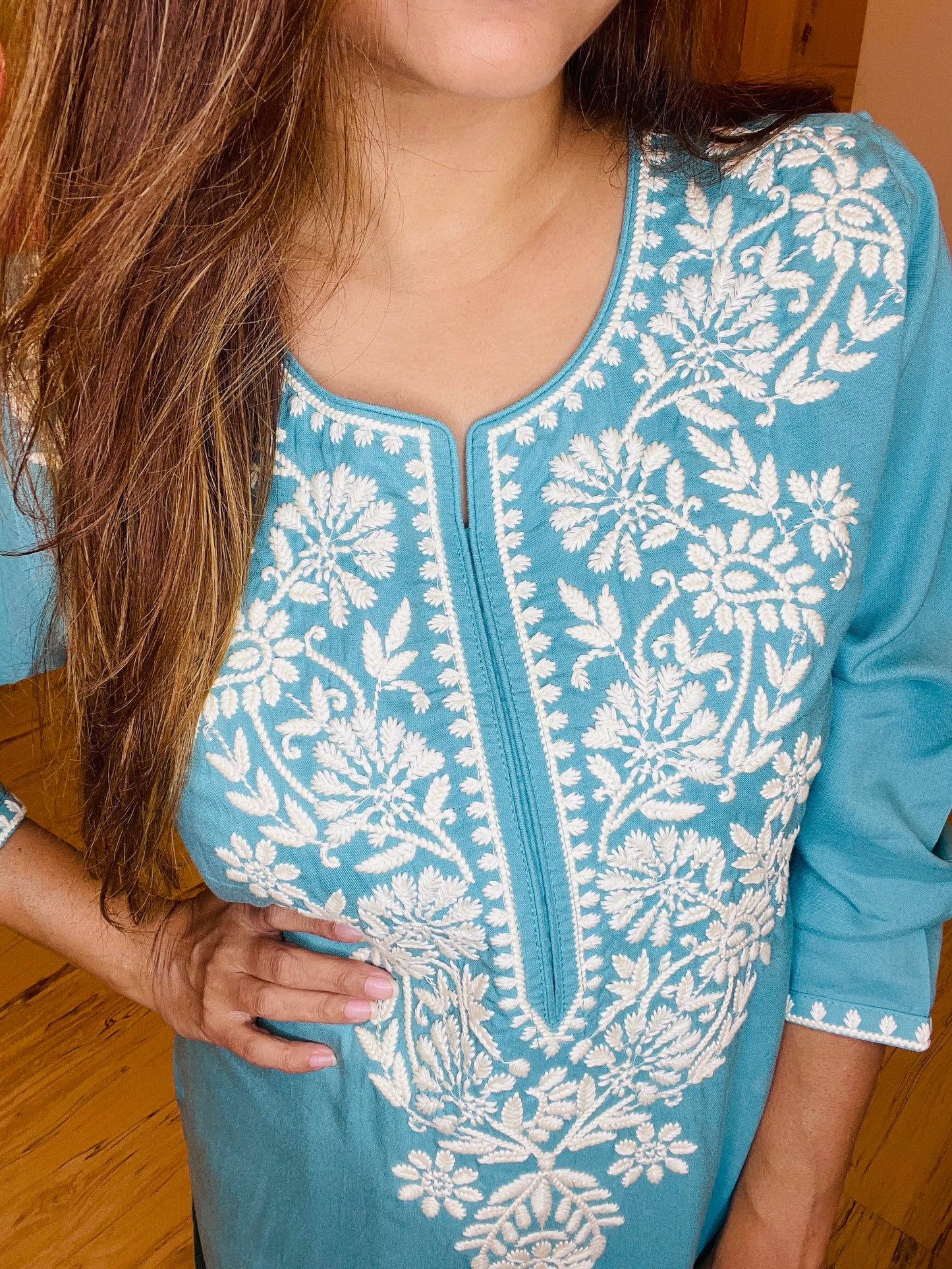 Cyan Kurta