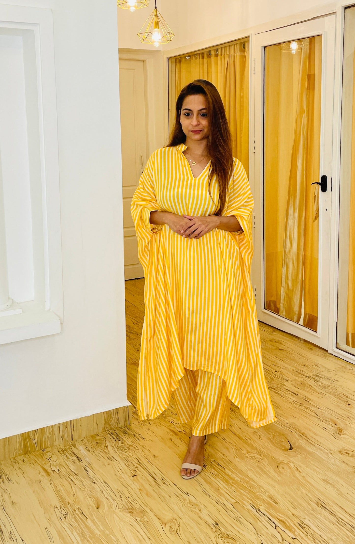 Bumble Bee Yellow Kaftan Co-ords