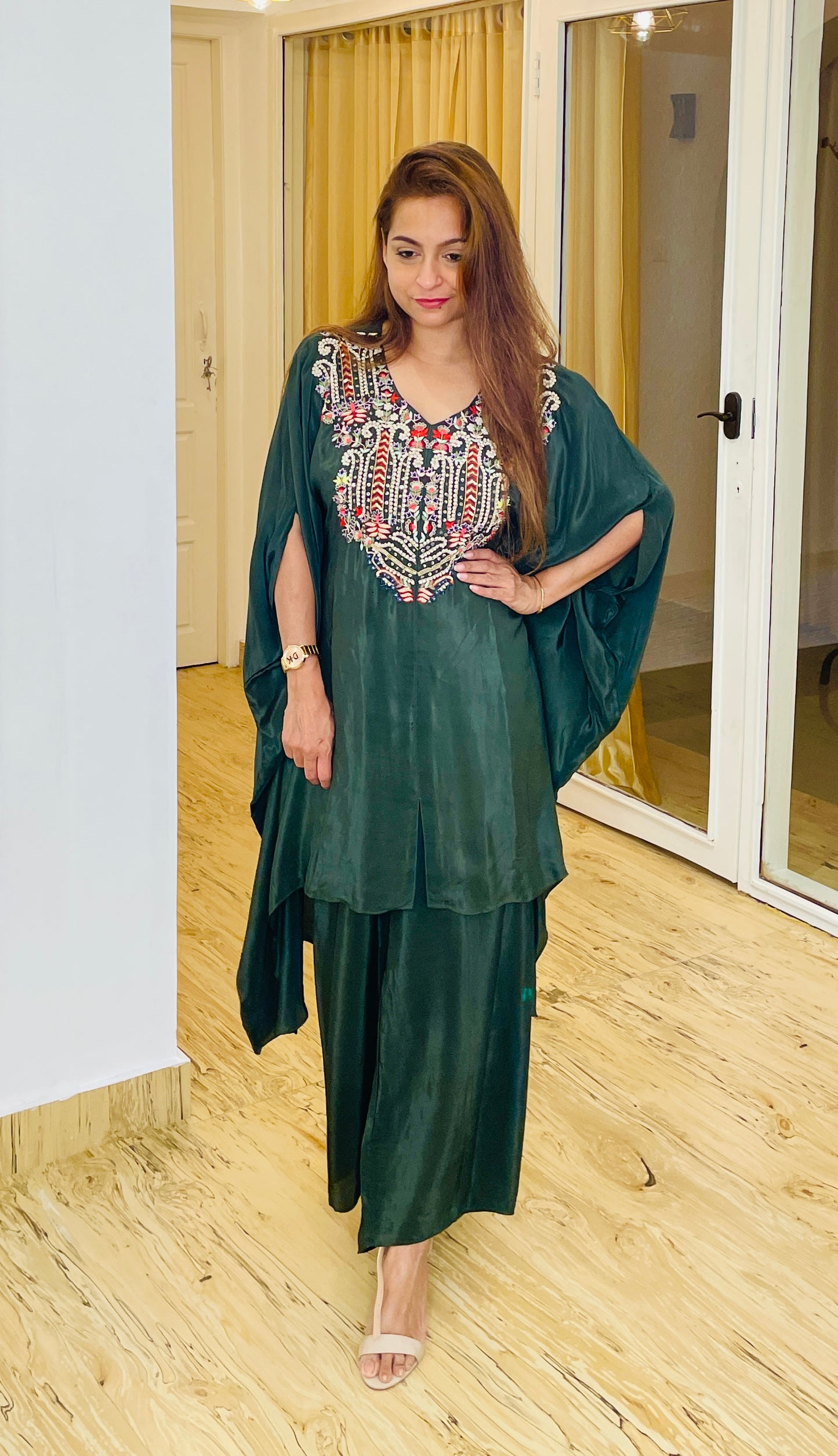 Dark Moss Green Kaftan