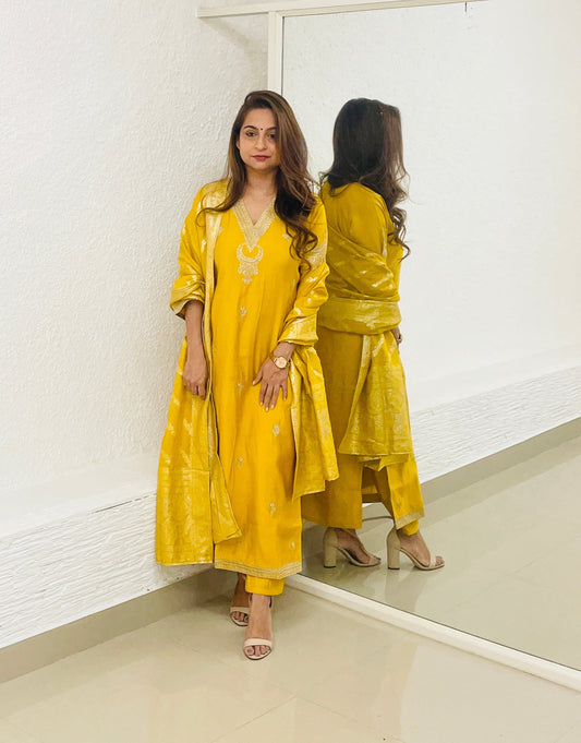 Mustard Silk Set!