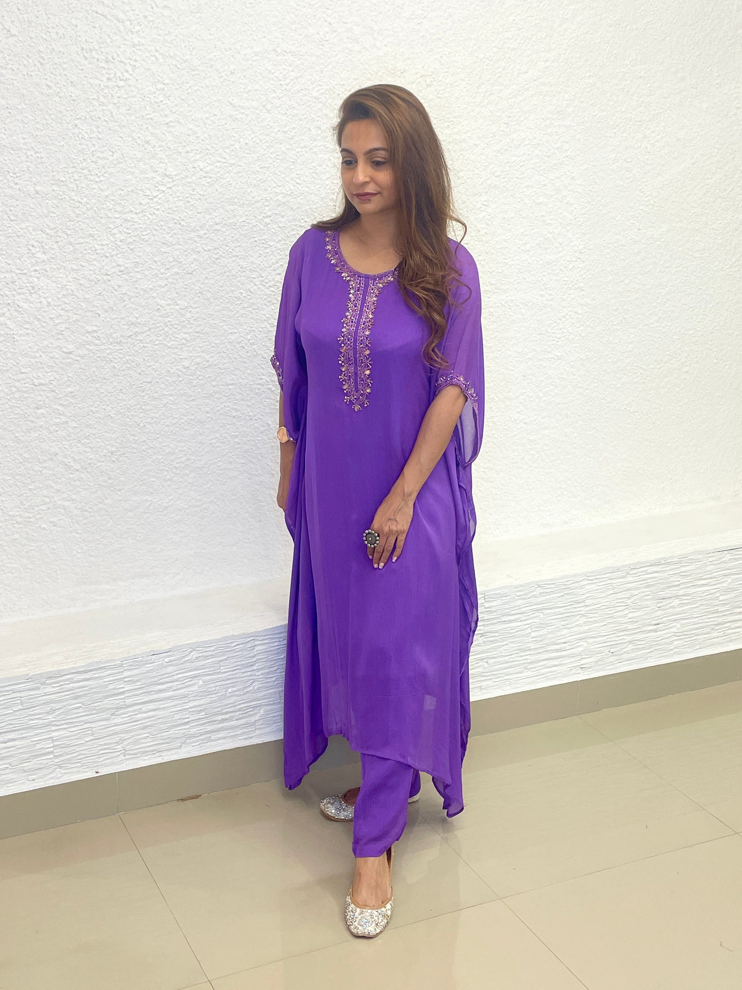 Inayat Purple Kaftan Set