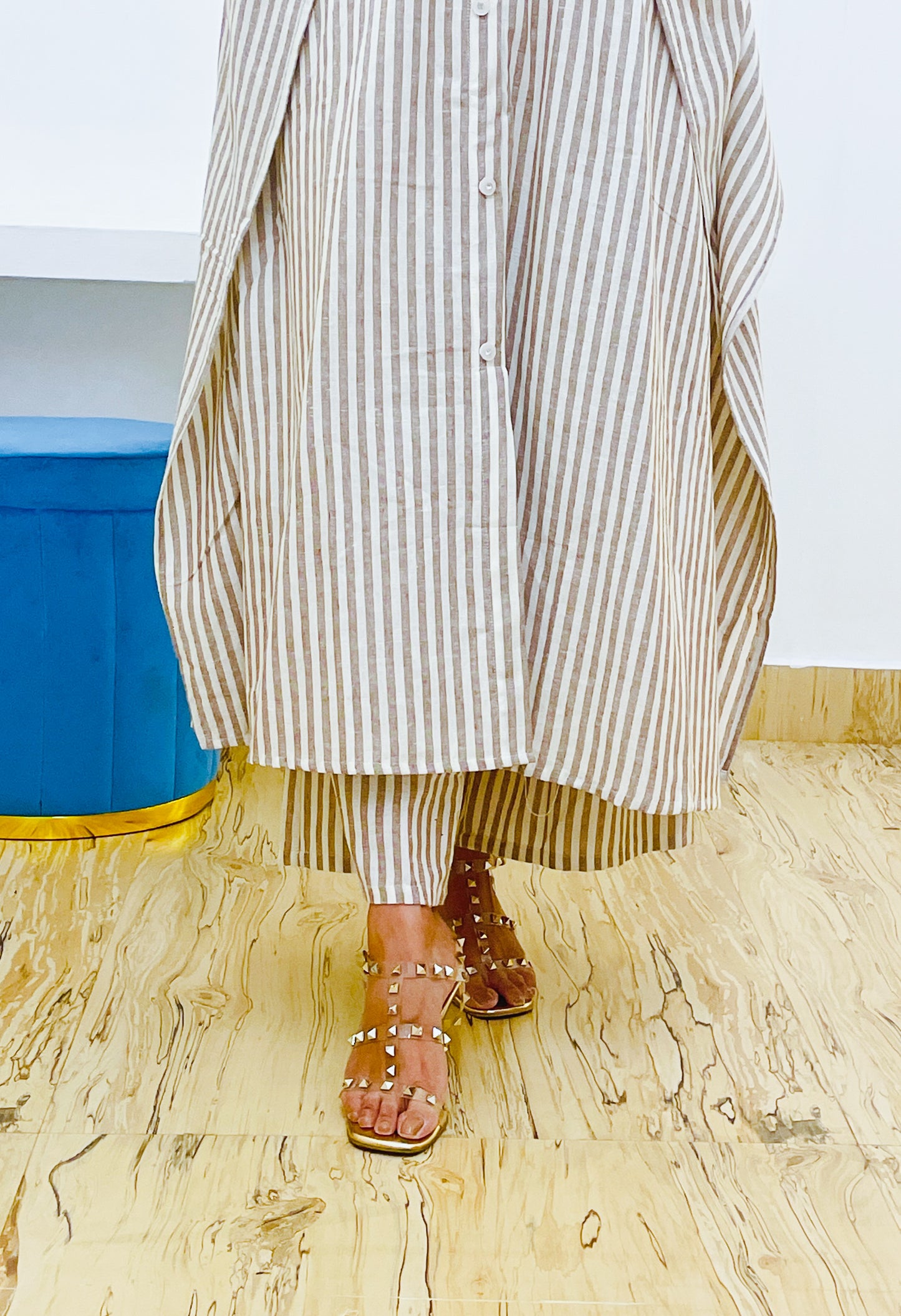 Vertical Lines Kaftan Co-ords